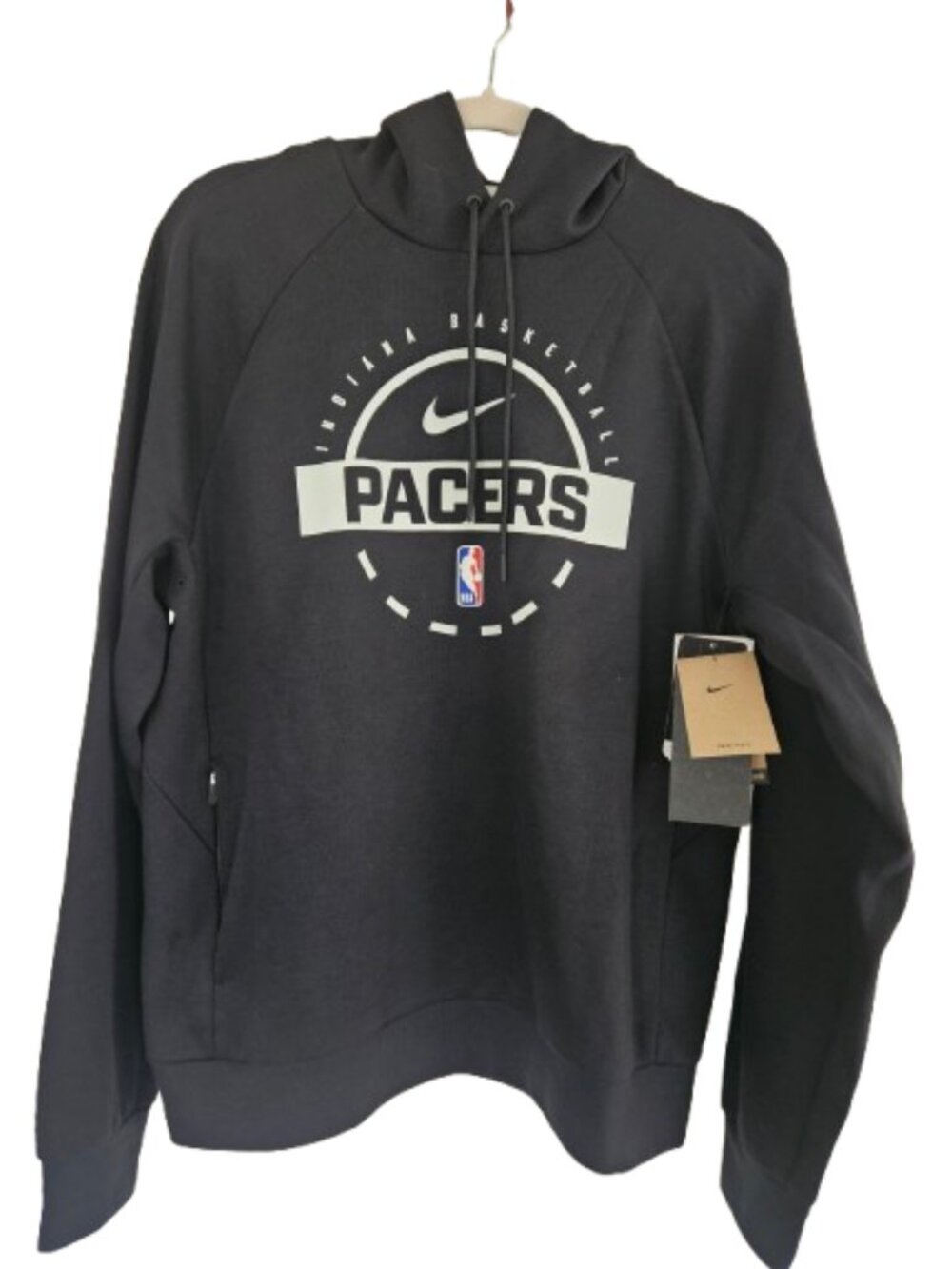 Nike Men's Indiana Pacers Basketball Spotlight Hoodie Black SZ M HM8479-010 NWT